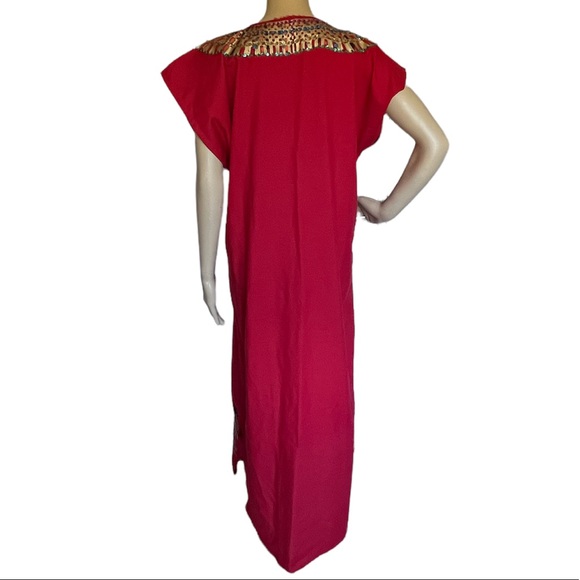 Authentic Egyptian cotton pharaonic traditional dress sequins. Large - Picture 3 of 12